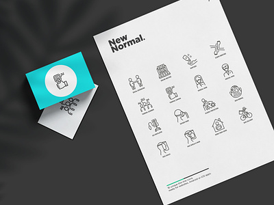 New Normal | 16 Thin Line Icons Set