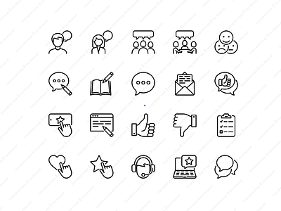 Testimonials | 20 Pixel Perfect & Editable Stroke Thin Line Icon