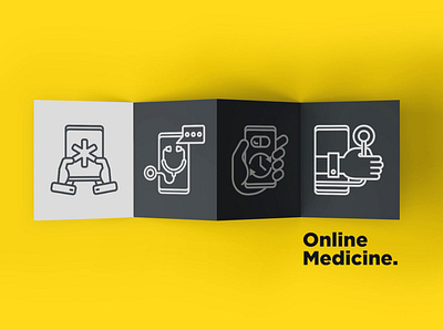 Online Medicine | 16 Thin Line Icons Set app care design doctor emergency graphic health healthcare hospital icon illustration medical medicine mobile online patient pharmacy services vector