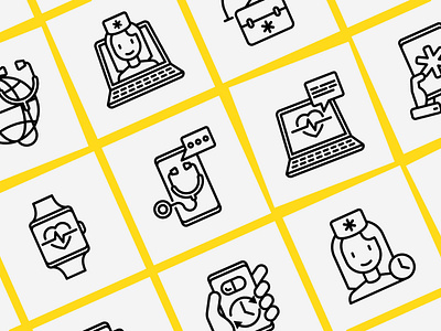 Online Medicine | 16 Thin Line Icons Set