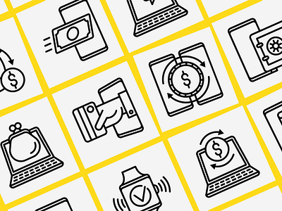 Online Banking | 16 Thin Line Icons Set