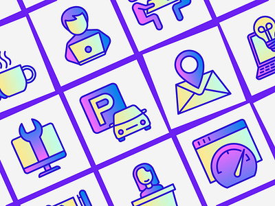 Coworking | 16 Thin Line Icons Set