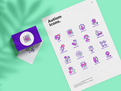 Autism | 16 Thin Line Icons Set