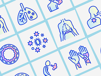 Asthma | 16 Thin Line Icons Set