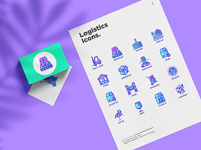 Logistics | 16 Thin Line Icons Set