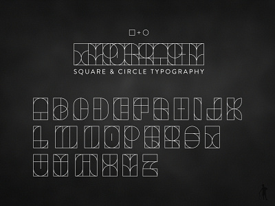 Square & Circle Typography circle design letter square text typography vicomte
