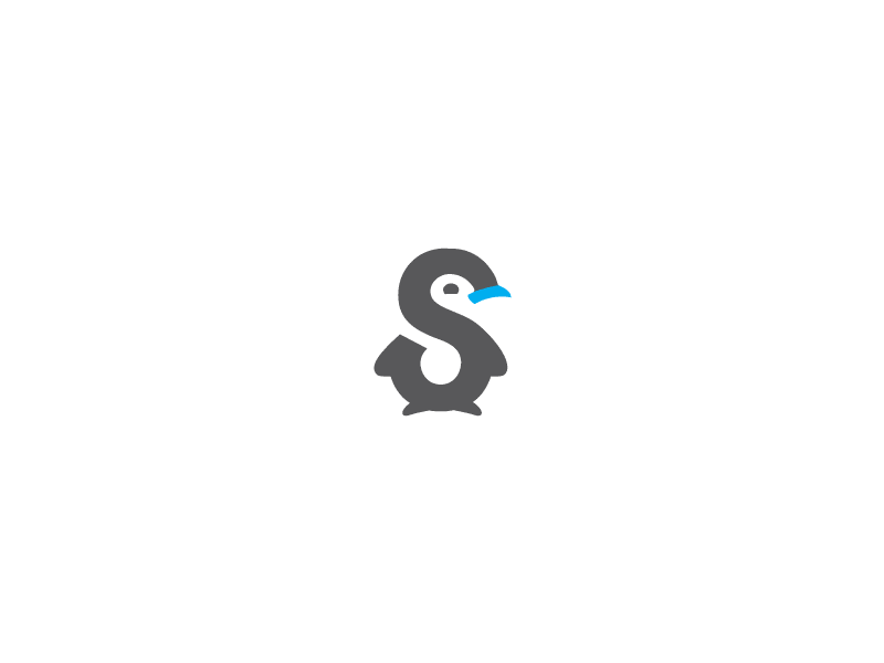 S is for Penguin logo penguin wip