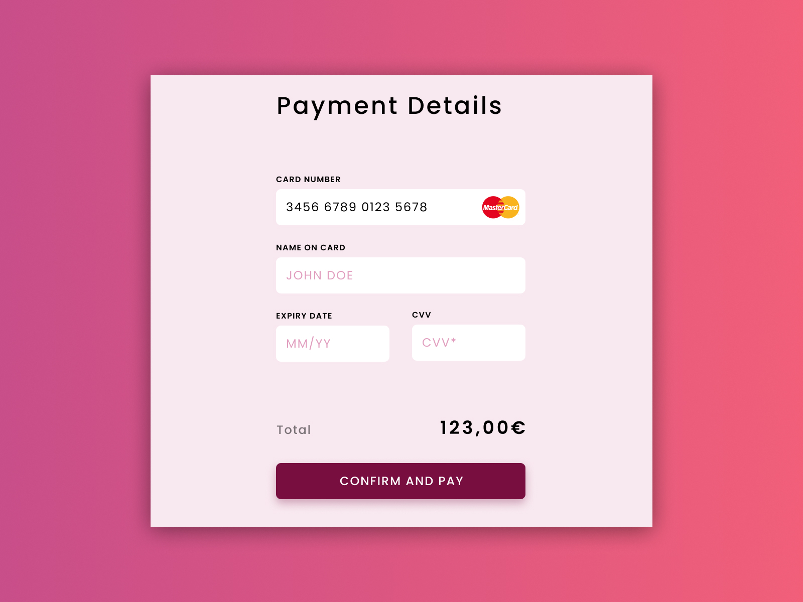 Checkout form by Ere on Dribbble