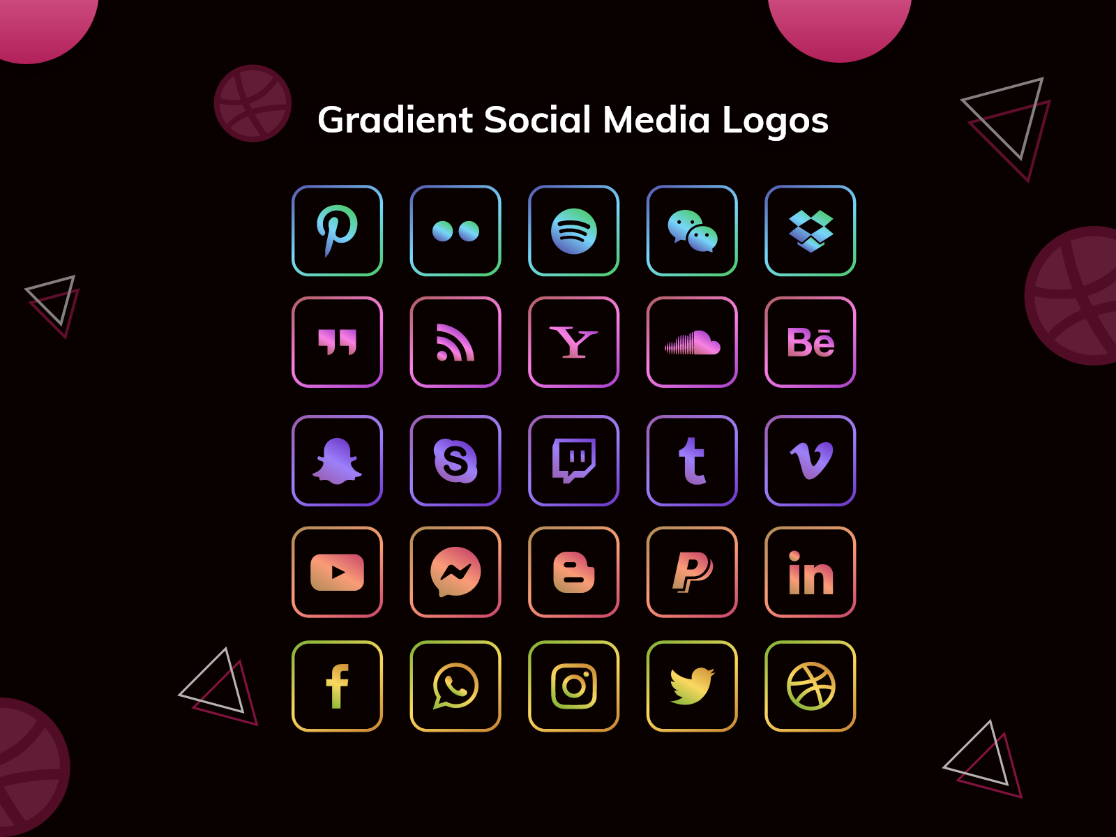 Gradient Icons by ConsoleBit Technologies on Dribbble