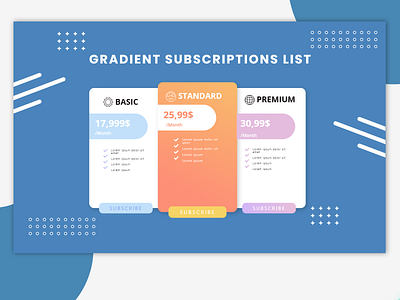 Gradient List