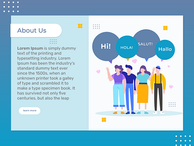 About us landing page