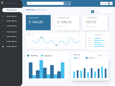 Simple dashboard concept dashboard design simple dashboard