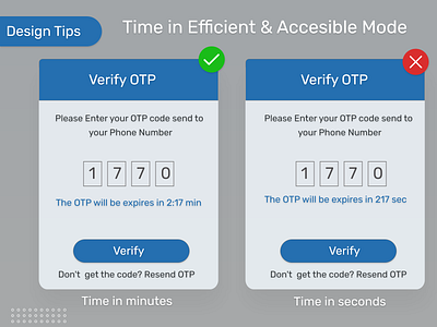 Time in correct and effective way to accesibe OTP