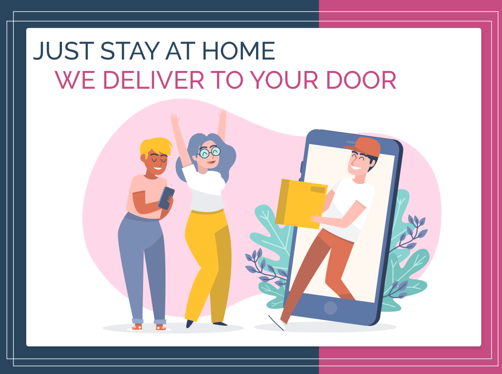 Stay At Home We Deliver At Your Doorstep By Consolebit Technologies On Dribbble