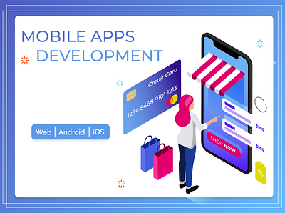 WEB AND MOBILE APPS DEVELOPMENT landing page ui