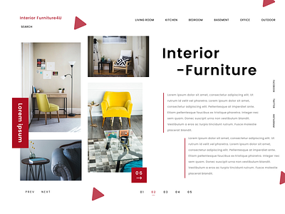 Interior Furniture landing page design