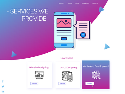 Services Landing page concept what we do