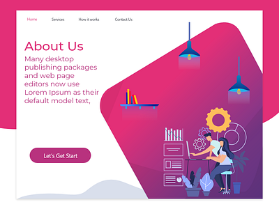 ABOUT US LANDING PAGE DESIGN