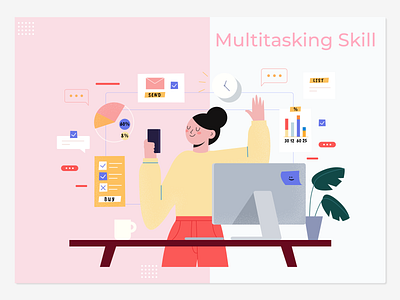 MULTITASKING SKILL ILLUSTRATION multitasking