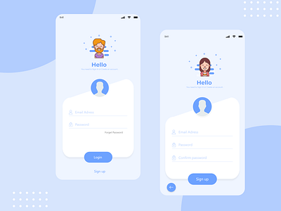 SIMPLE AND SOFT LOGIN UI