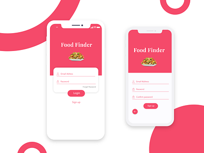 FOOD FINDER APP food app ui