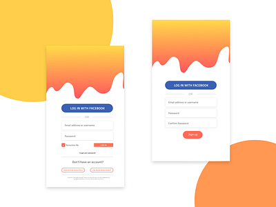 LOGIN FORM WITH MELTED EFFECT