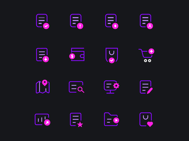 Dark Icon Pack app website web design vector ux ui minimal logo line icon ios illustration icons set icons pack icons design icons icon flat file icon design dashbaord
