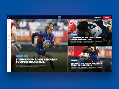 FC Grenoble Rugby branding design minimal ui web website