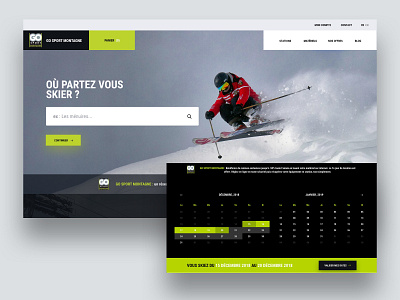 GSM Ski Rental app design minimal ui web