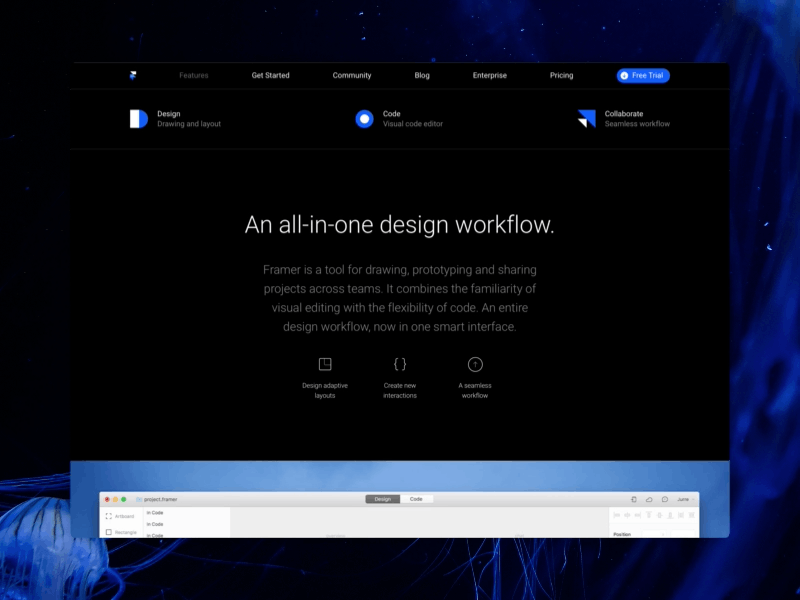 Framer Features Overview animations features framer framerjs overview pivots site video