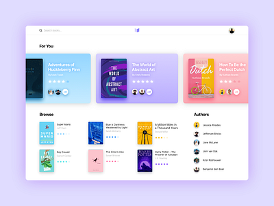 Book Store book books cards colors cover discover framer framerjs rating site store