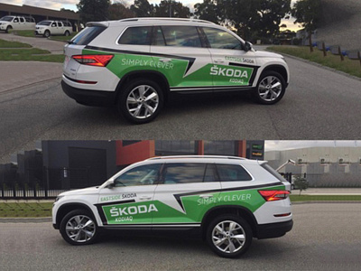 Skoda Car Wrap car car cover car wrap design illustration skoda van van cover van wrap