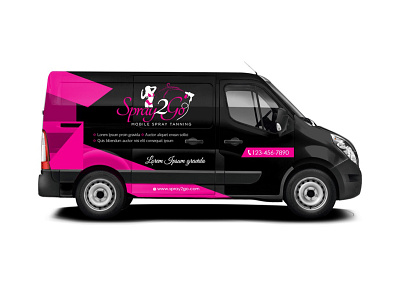 Mobile Spray Tanning Van car car wrap design mobile spray services van spray tanning van van cover van wrap