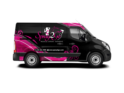 Spray 2 Go Mobile Spray Tanning Van Wrap