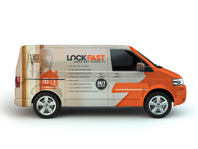 Lock Fast Van car car wrap design fast lock lockfast services van van van cover van wrap