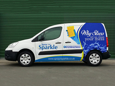 Spray n' Sparkle Van Wrap car car wrap design services van sparkle van van cover van wrap