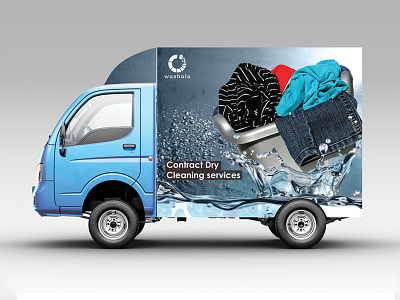Contract Dry Cleaning Services car car wrap design dry cleaning illustration services van van van cover van wrap