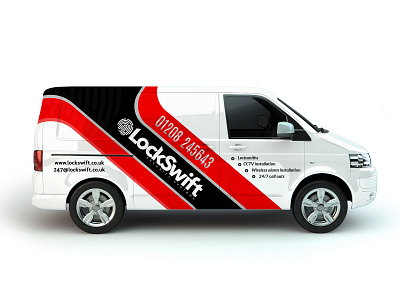 Lock Swift Van Wrap car car wrap design illustration lock swift services van van van cover van wrap