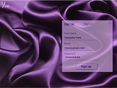 Sign up 001 dailyui signup