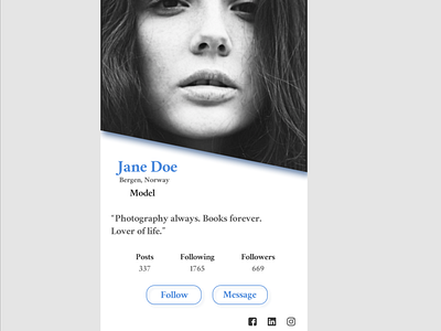 User Profile 006 dailyui day6 userprofile