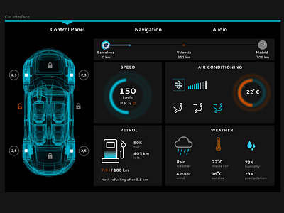 Car Interface car interface dailyui day34