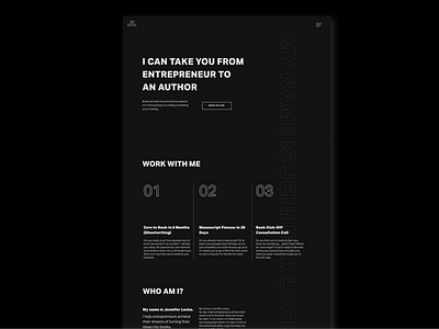 Black on Black (concept | Landing page) concept copyright dark mode design ideas illustration landing mainpage personal ui ux web website