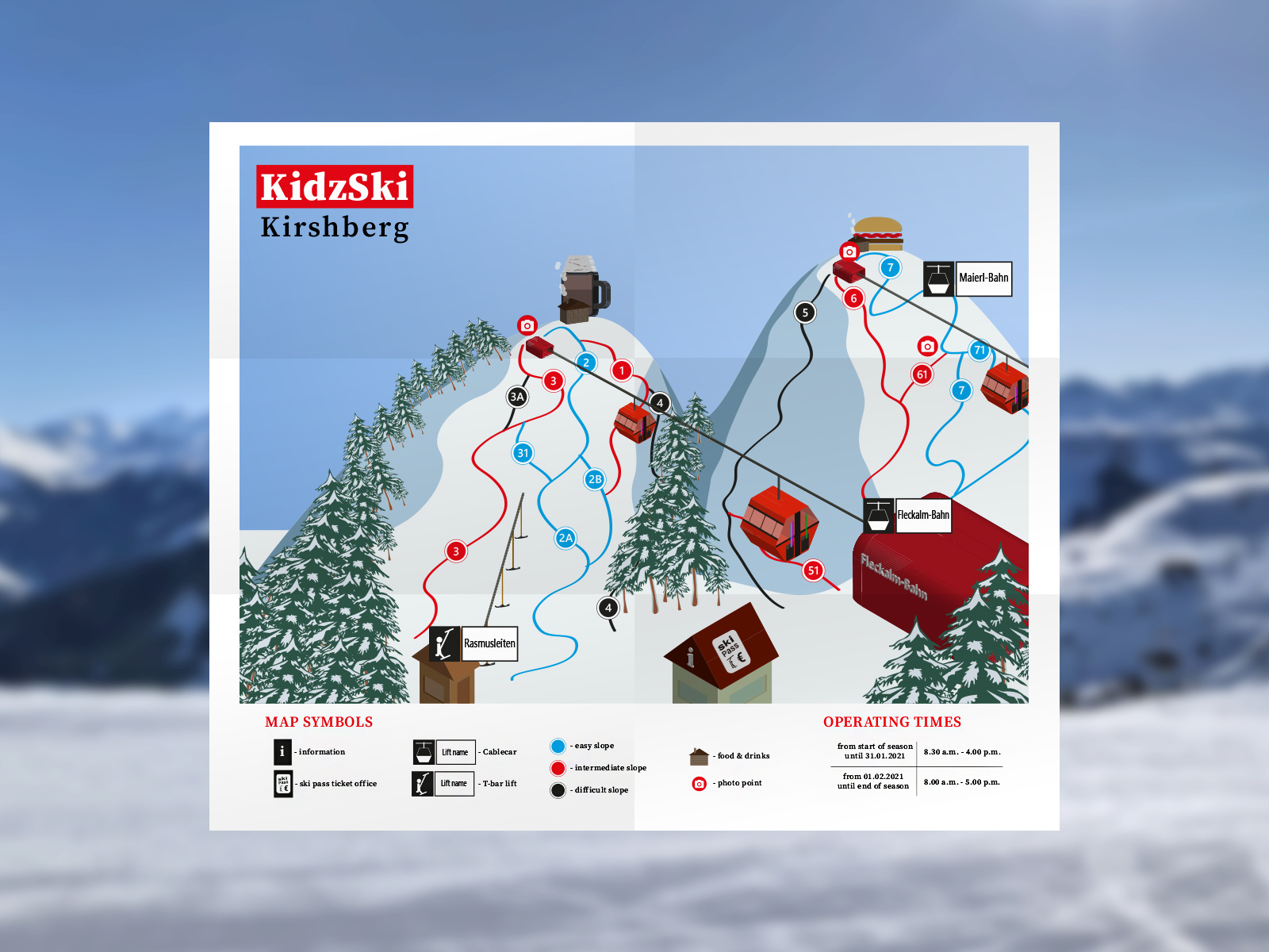 Ski Map Mockup 4x 