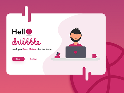 Hello Dribbble design illustration ui