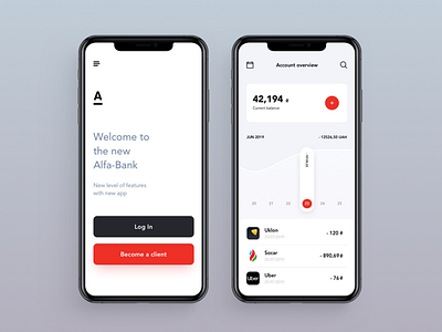 Alfa Bank app design ui ux