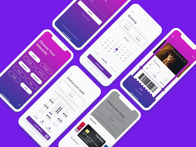 Booking Movies app design ui ux