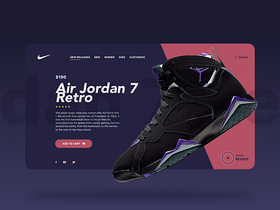 Air Jordan Landing page design ui ux web