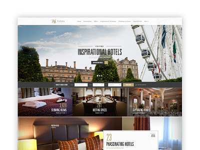 PH Hotels booking clean design europe hospitality hotel london rooms travel typography uk website