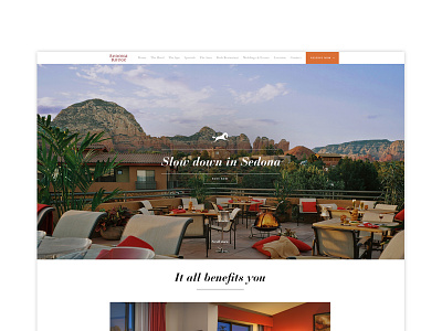 Sedona Rouge Hotel & Spa arizona booking buttons design hotel mountains navigation scenery sedona southwest spa website