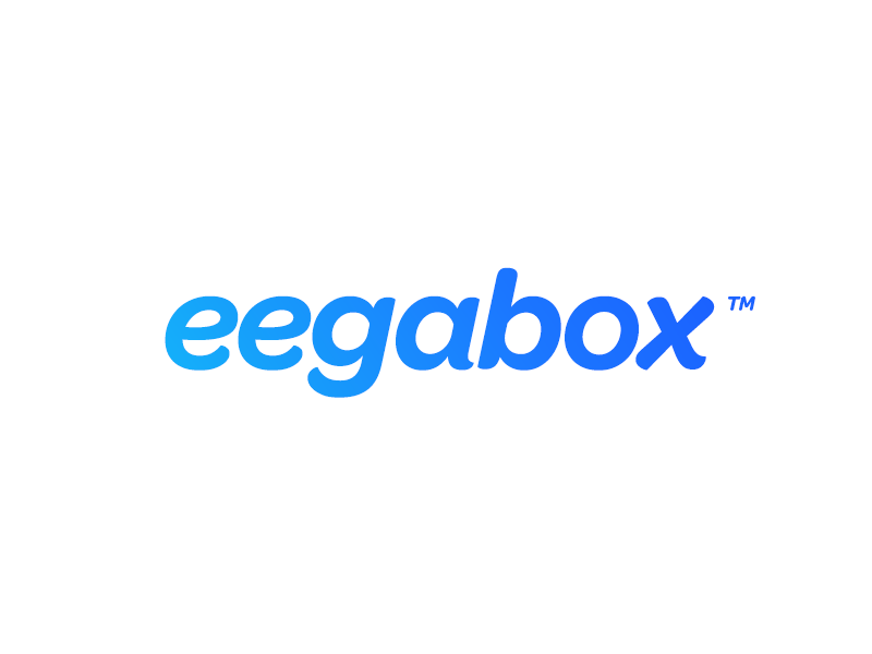 eegabox Logo blue branding california color creative design eegabox gradient logo logomark typeface typography